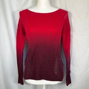 y2k american eagle outfitters red ombré sweater top